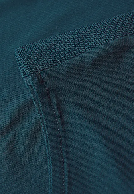 Shirt mit Ripp-Detail tide blue