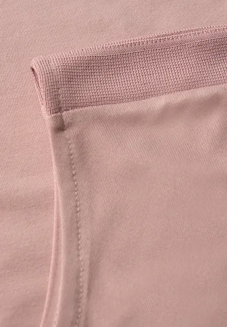 Shirt mit Ripp-Detail faded rose