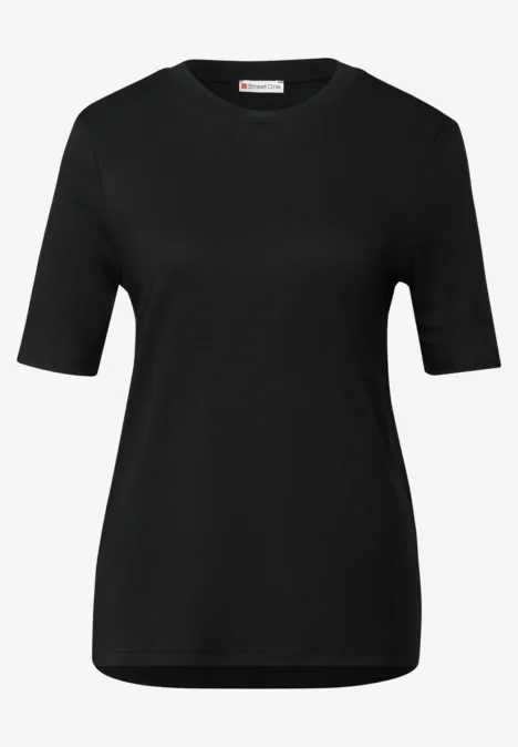 Basic Shirt mit Turtleneck Black