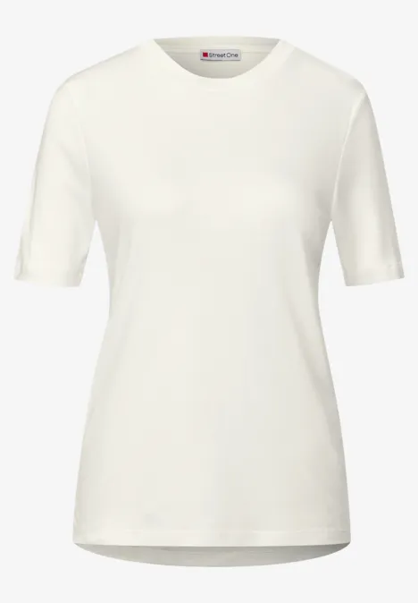 Basic Shirt mit Turtleneck off white