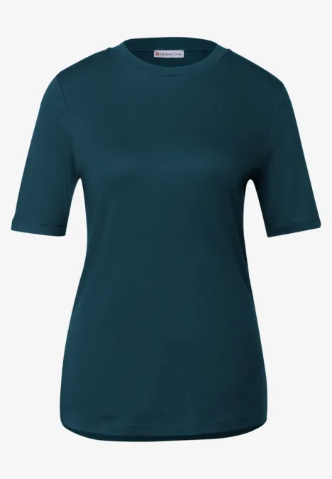 Basic Shirt mit Turtleneck tide blue