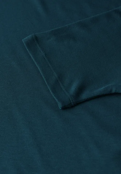Basic Shirt mit Turtleneck tide blue