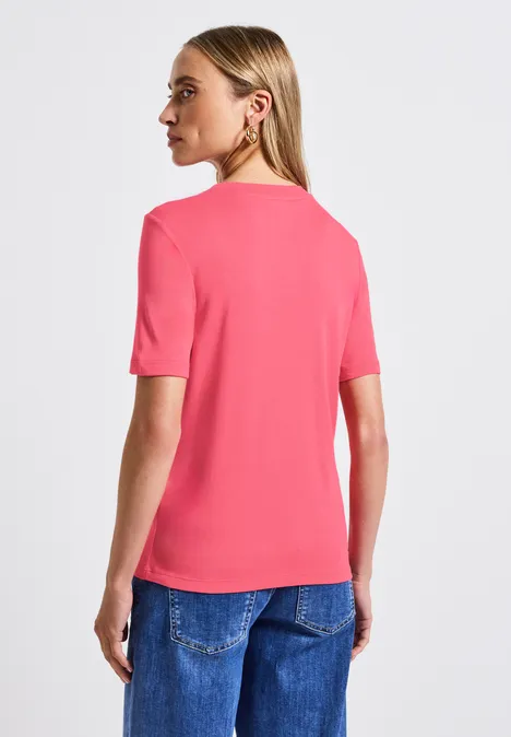 Basic Shirt mit Turtleneck almond coral