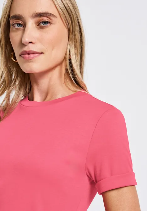 Basic Shirt mit Turtleneck almond coral
