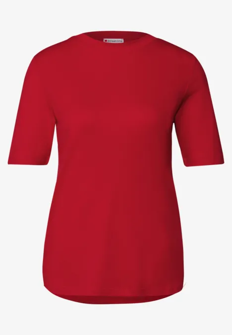 Basic Shirt mit Turtleneck racing red