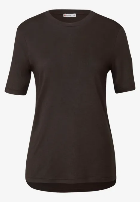 Basic Shirt mit Turtleneck deep roast brown