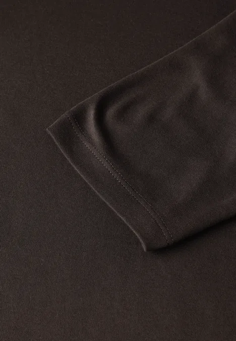 Basic Shirt mit Turtleneck deep roast brown