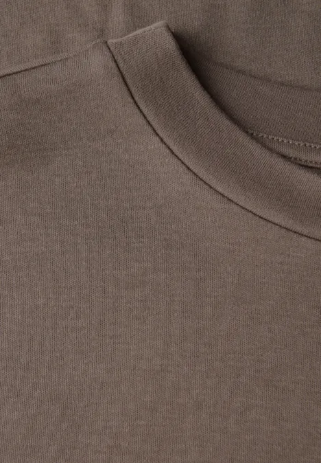 Basic Shirt mit Turtleneck silk brown