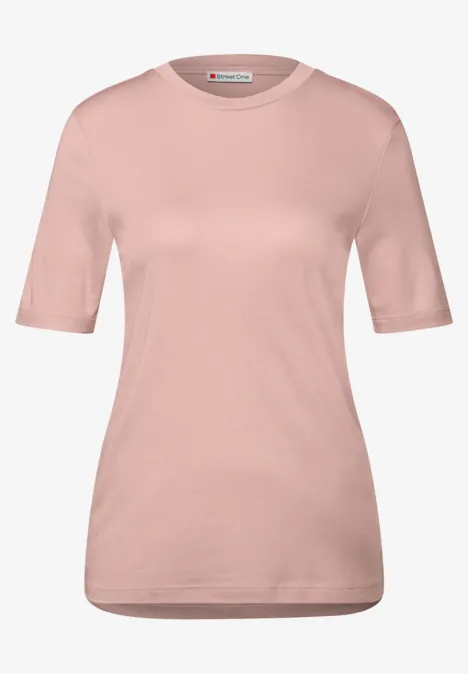 Basic Shirt mit Turtleneck faded rose