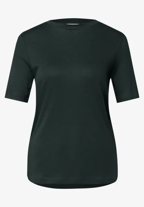 Basic Shirt mit Turtleneck evernight green