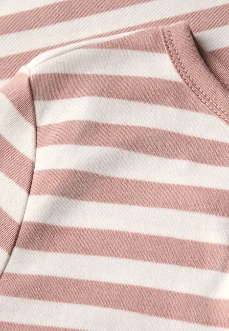 Gestreiftes U-Boot Shirt faded rose