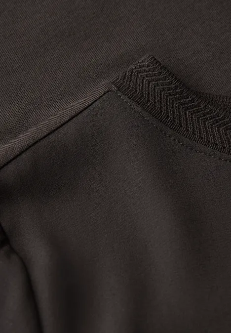 Materialmix Chiffon Shirt deep roast brown