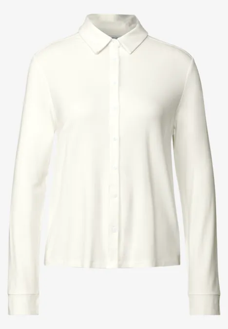 T-shirt en jersey au look chemisier off white