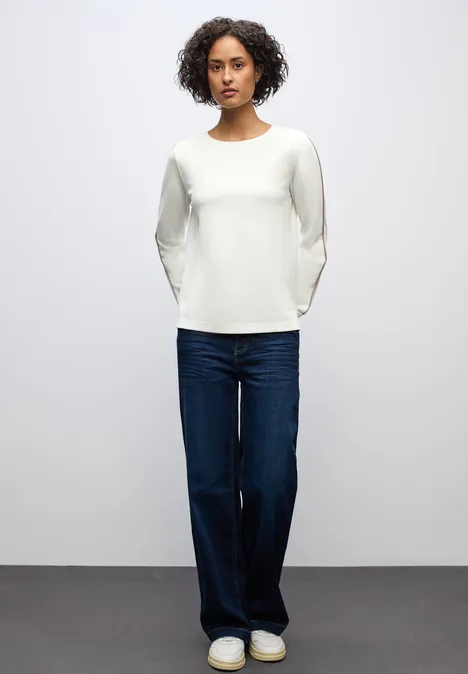 Shirt mit Tape Details off white