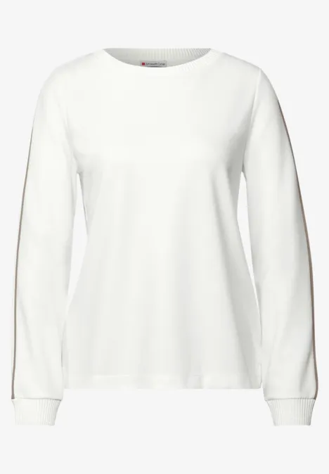 Shirt mit Tape Details off white
