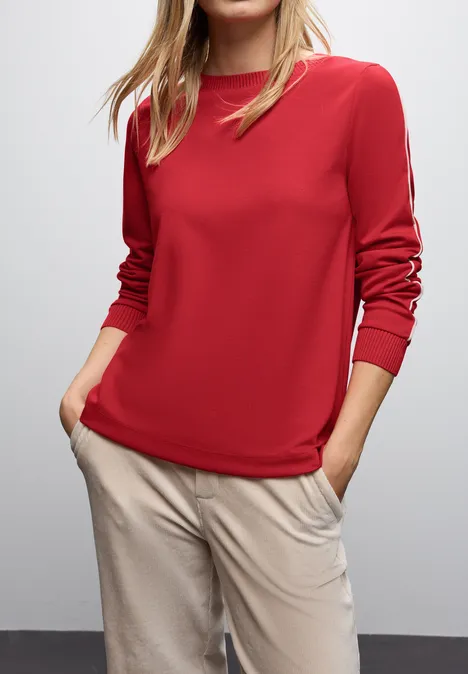 Shirt mit Tape Details racing red
