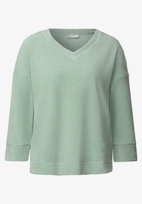 Kuscheliges V-Neck Shirt serene green
