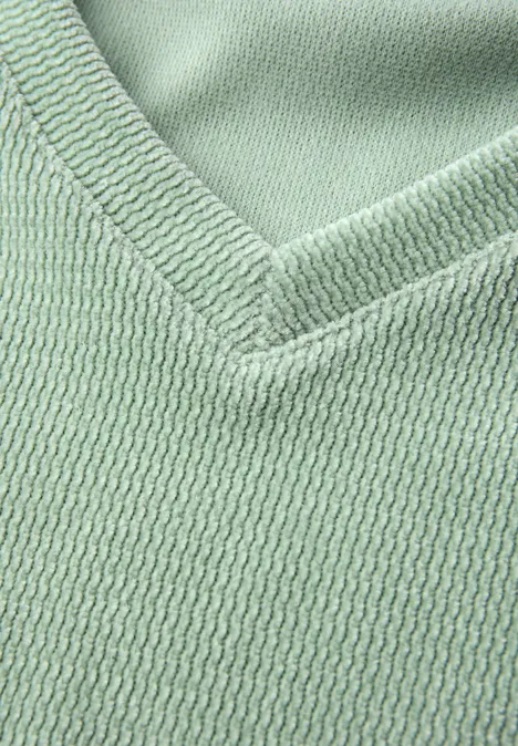 Kuscheliges V-Neck Shirt serene green