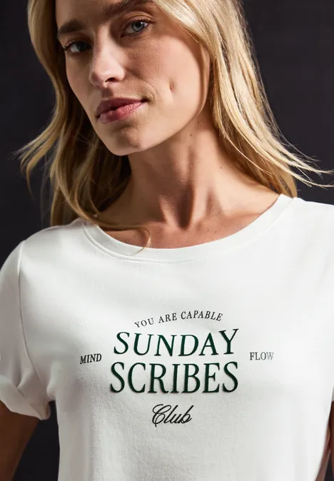 T-Shirt mit Wording off white
