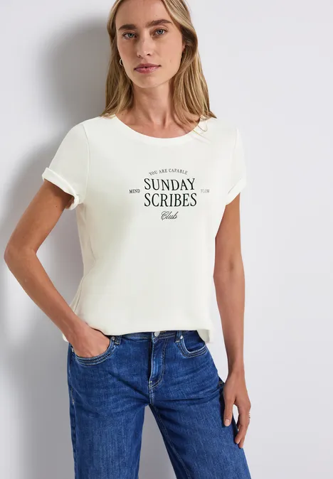 T-Shirt mit Wording off white