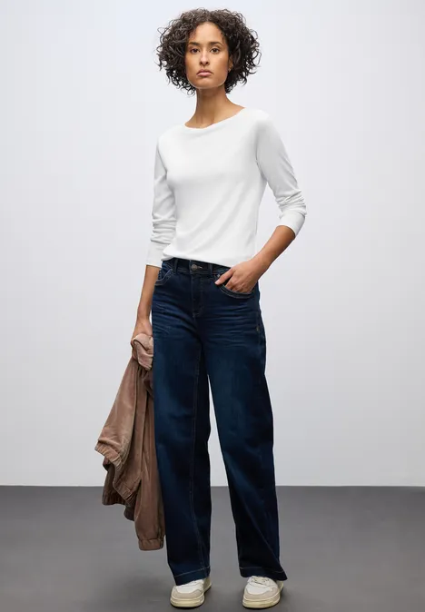 Basic Langarmshirt White