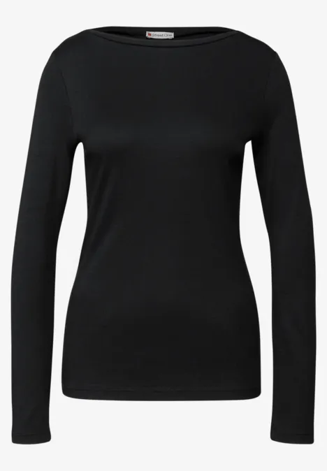 Basic Langarmshirt Black