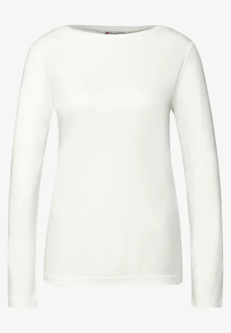 Basic shirt met lange mouwen off white
