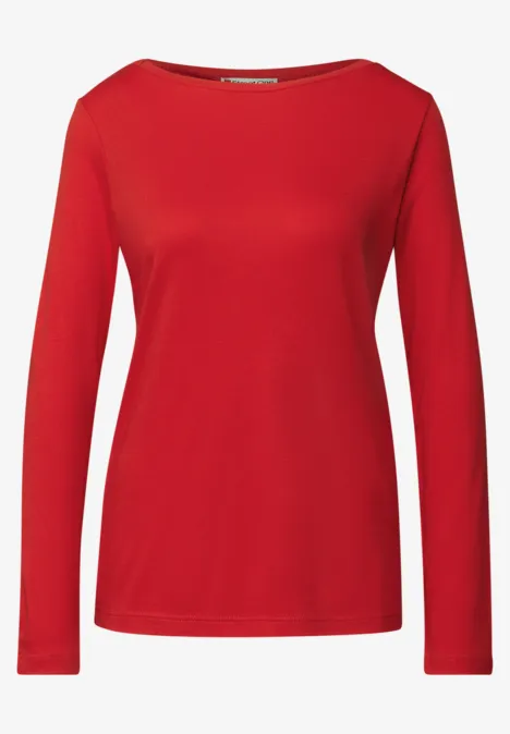 Basic Langarmshirt racing red