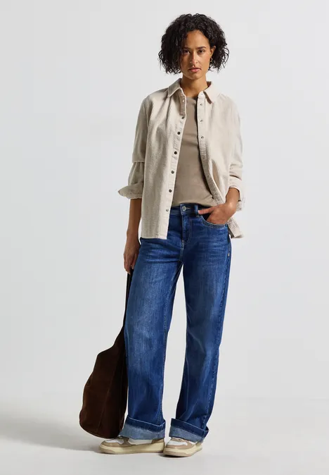 Basic Langarmshirt bark brown