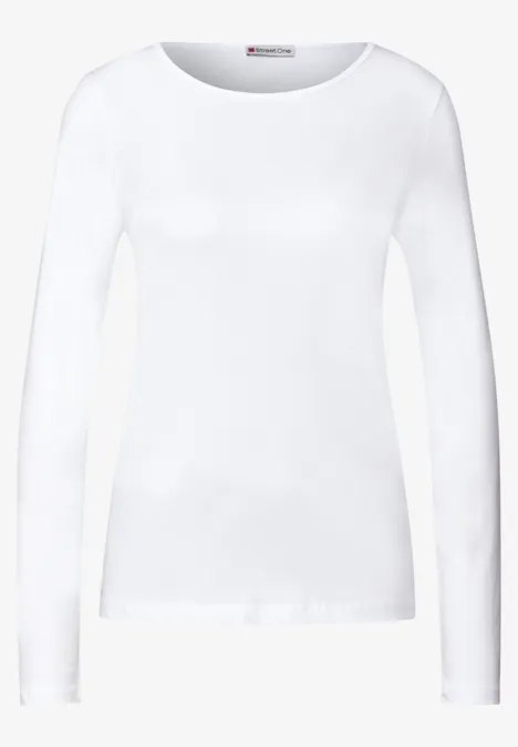 Basic Langarmshirt White