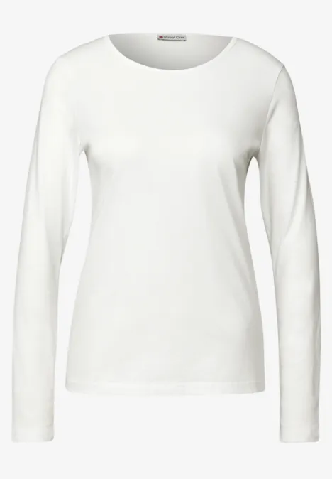 Basic shirt met lange mouwen off white