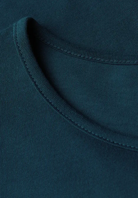 Basic Langarmshirt tide blue