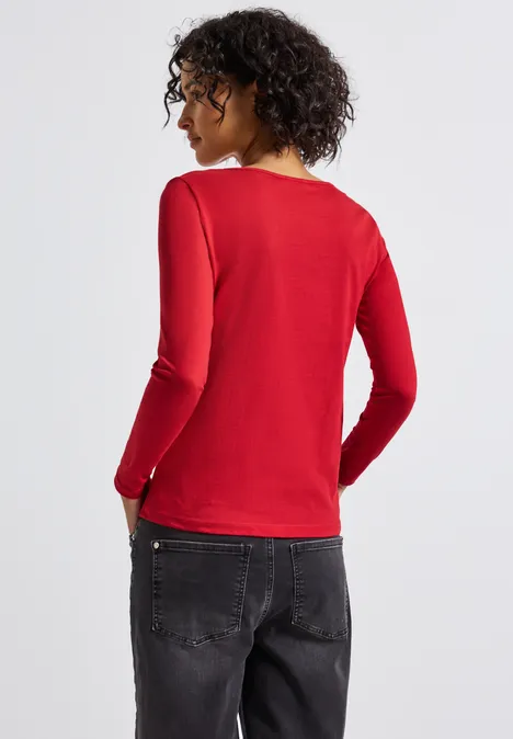 Basic Langarmshirt racing red