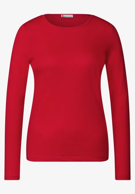 Basic Langarmshirt racing red
