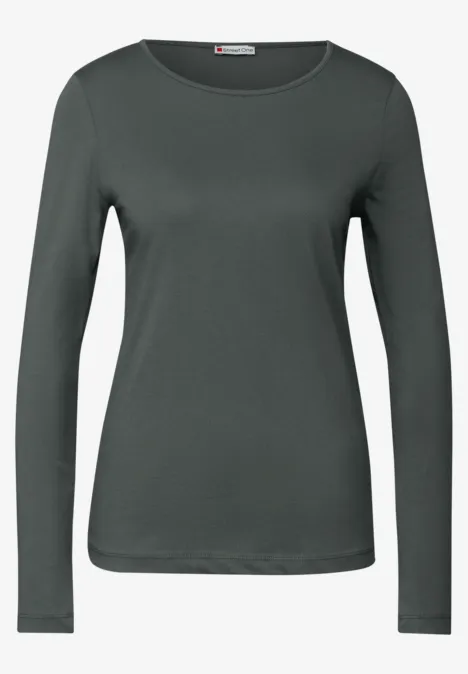 Basic Langarmshirt balsam green