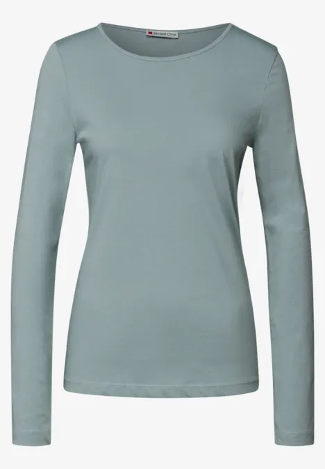 Basic Langarmshirt arona blue