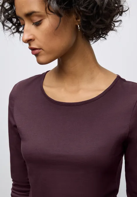 Basic Langarmshirt jazz berry