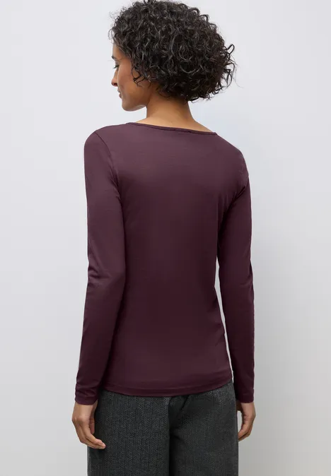 Basic Langarmshirt jazz berry