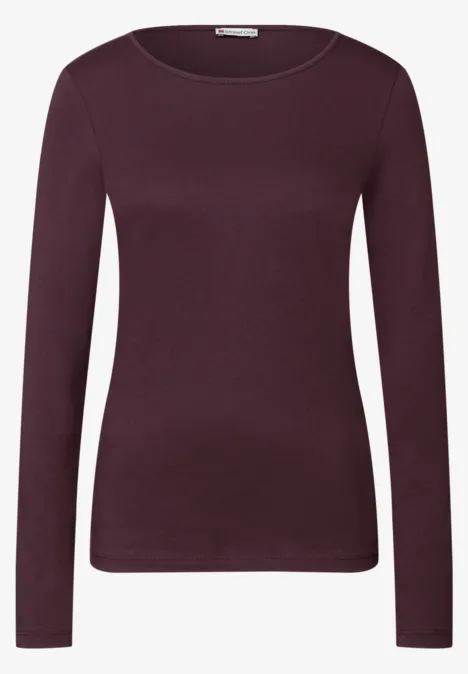Basic Langarmshirt jazz berry