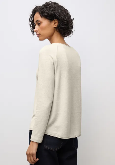 Softes Melange Shirt tusk cream mel.