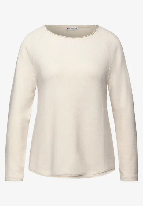 Softes Melange Shirt tusk cream mel.