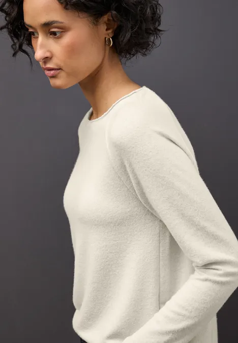 Softes Melange Shirt tusk cream mel.