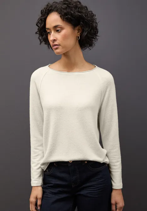 Softes Melange Shirt tusk cream mel.