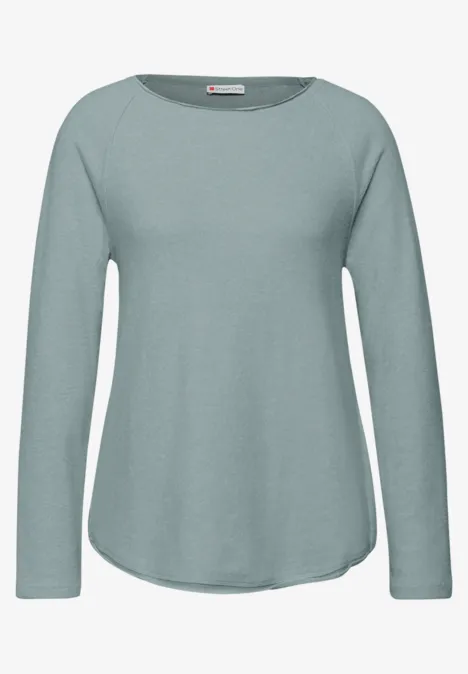 Softes Melange Shirt nile blue mel.