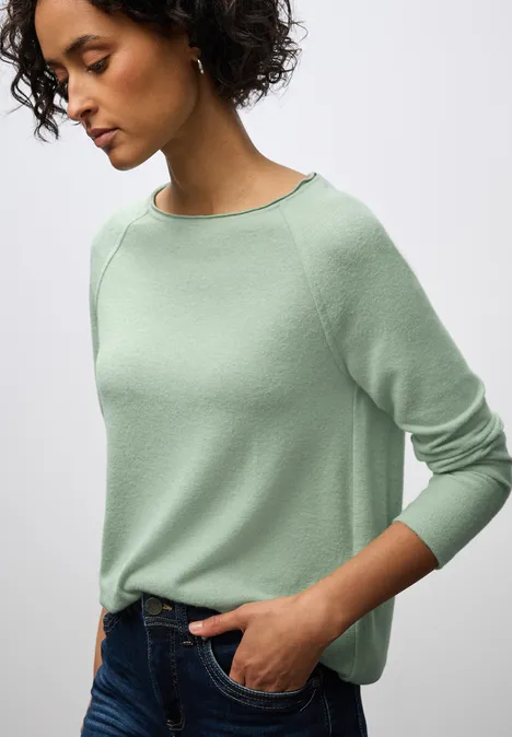 Softes Melange Shirt serene green mel.