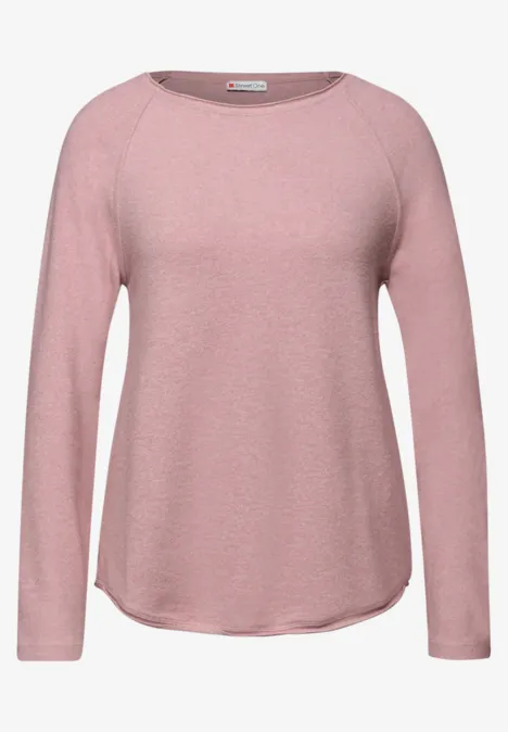 Softes Melange Shirt powder pink mel.