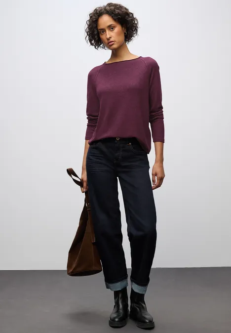 Softes Melange Shirt noble red