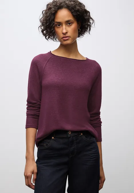 Softes Melange Shirt noble red