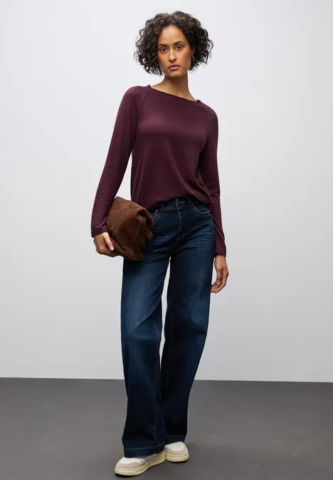Softes Melange Shirt jazz berry