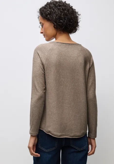 Softes Melange Shirt silk brown mel.